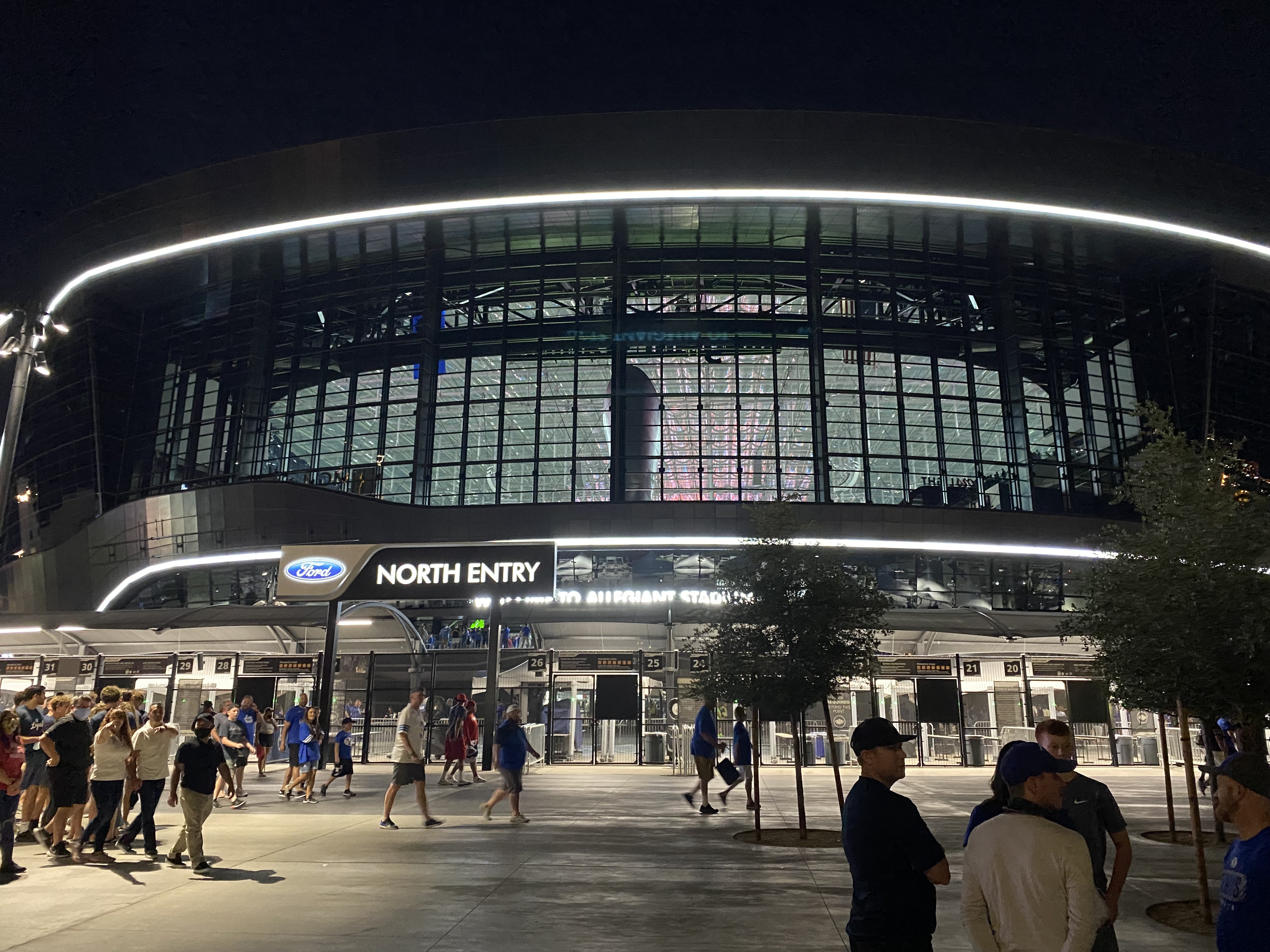 Current photograph of Allegiant Stadium in Las Vegas.