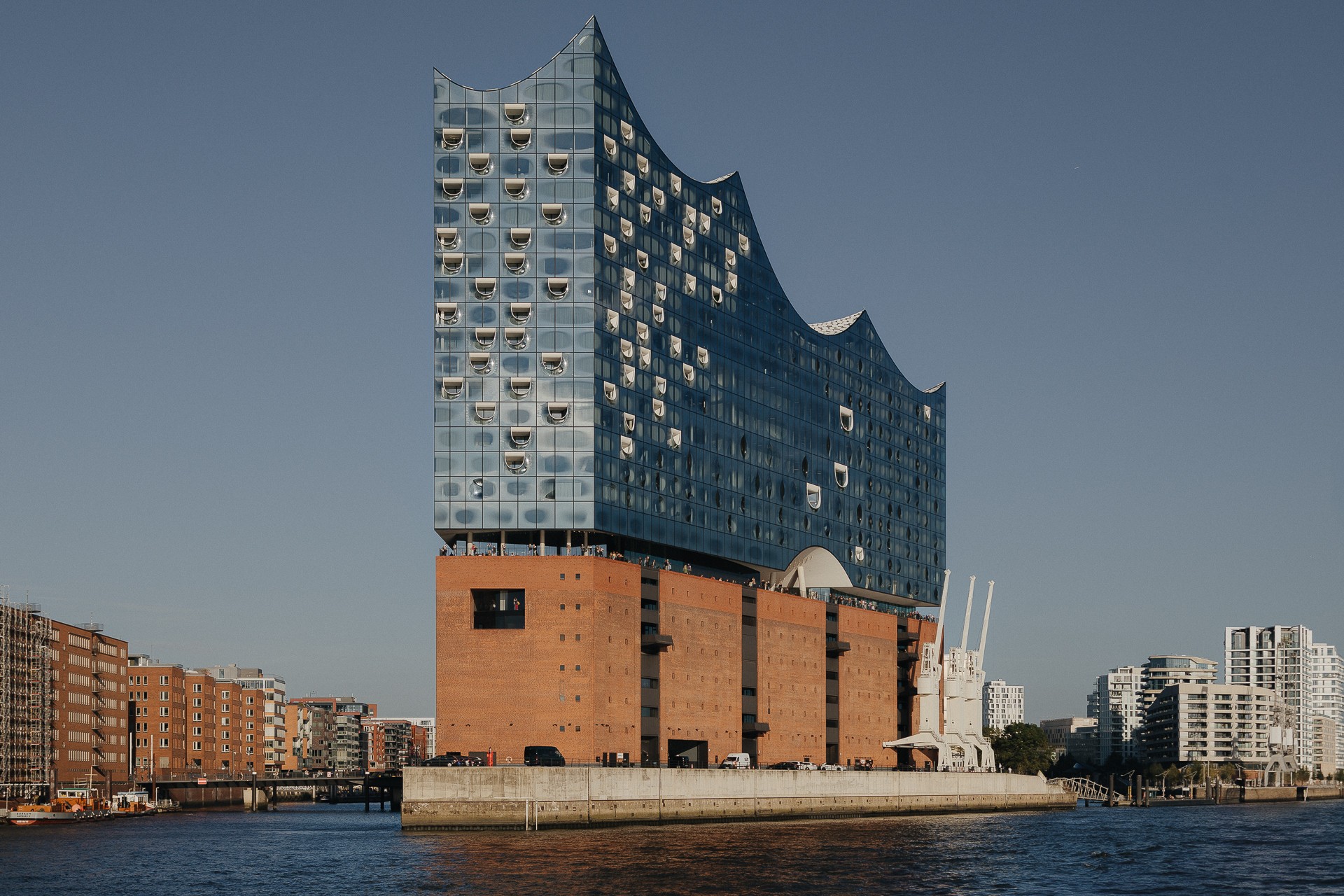 Current photograph of Elbphilharmonie in Hamburg.