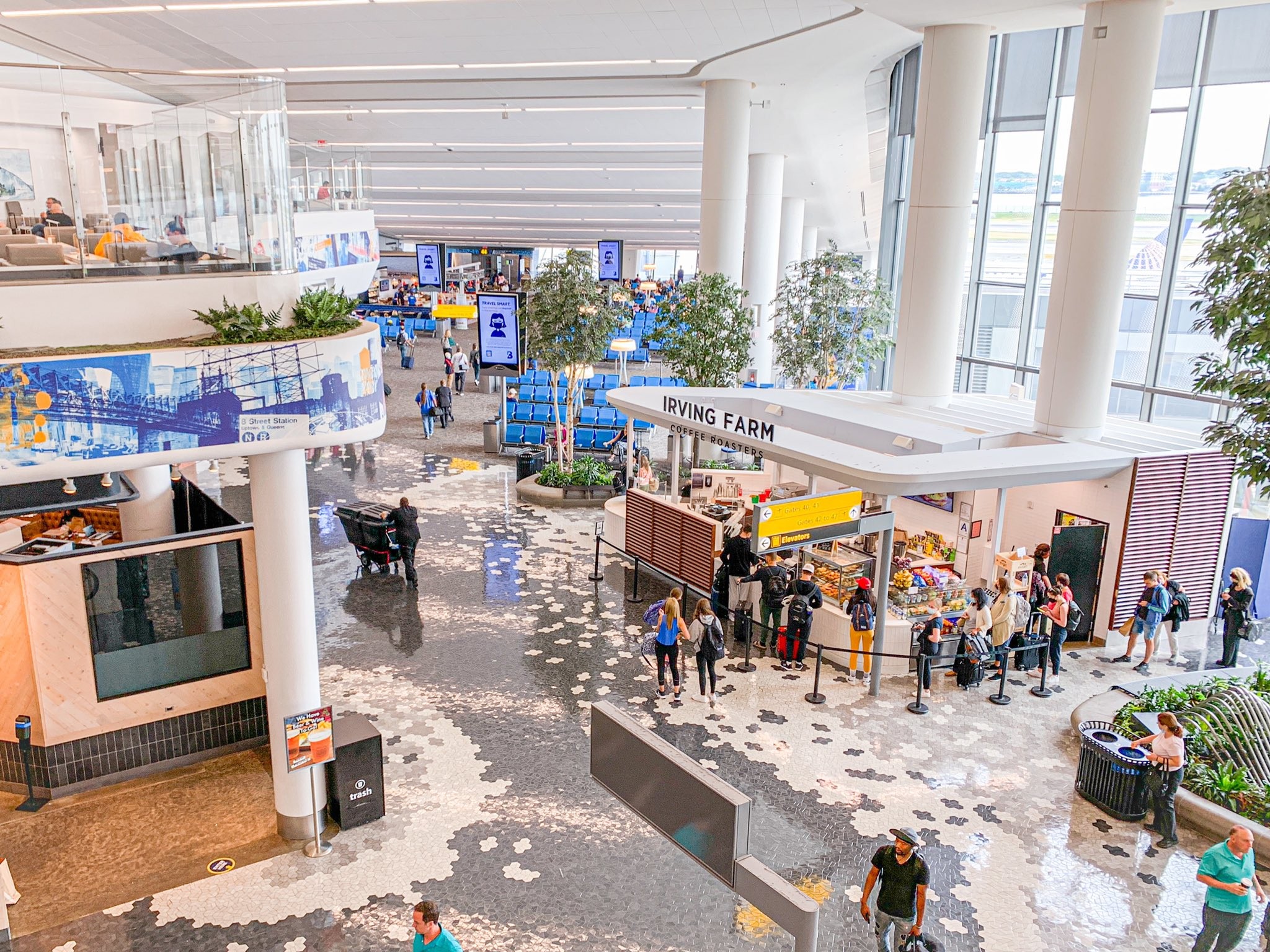 Current photograph of LaGuardia Airport Terminal B in New York.