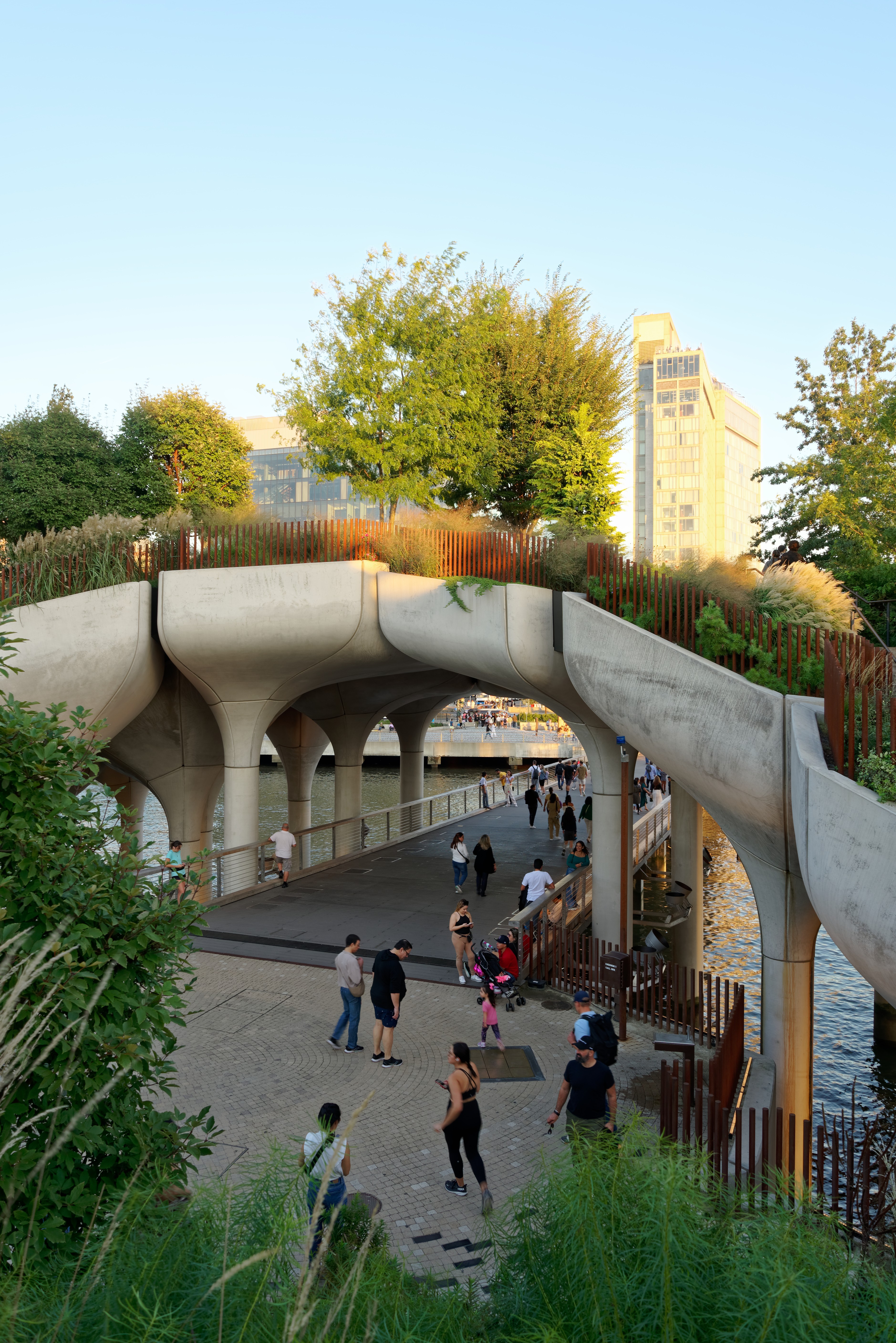 Current photograph of Little Island at Pier 55 in New York.
