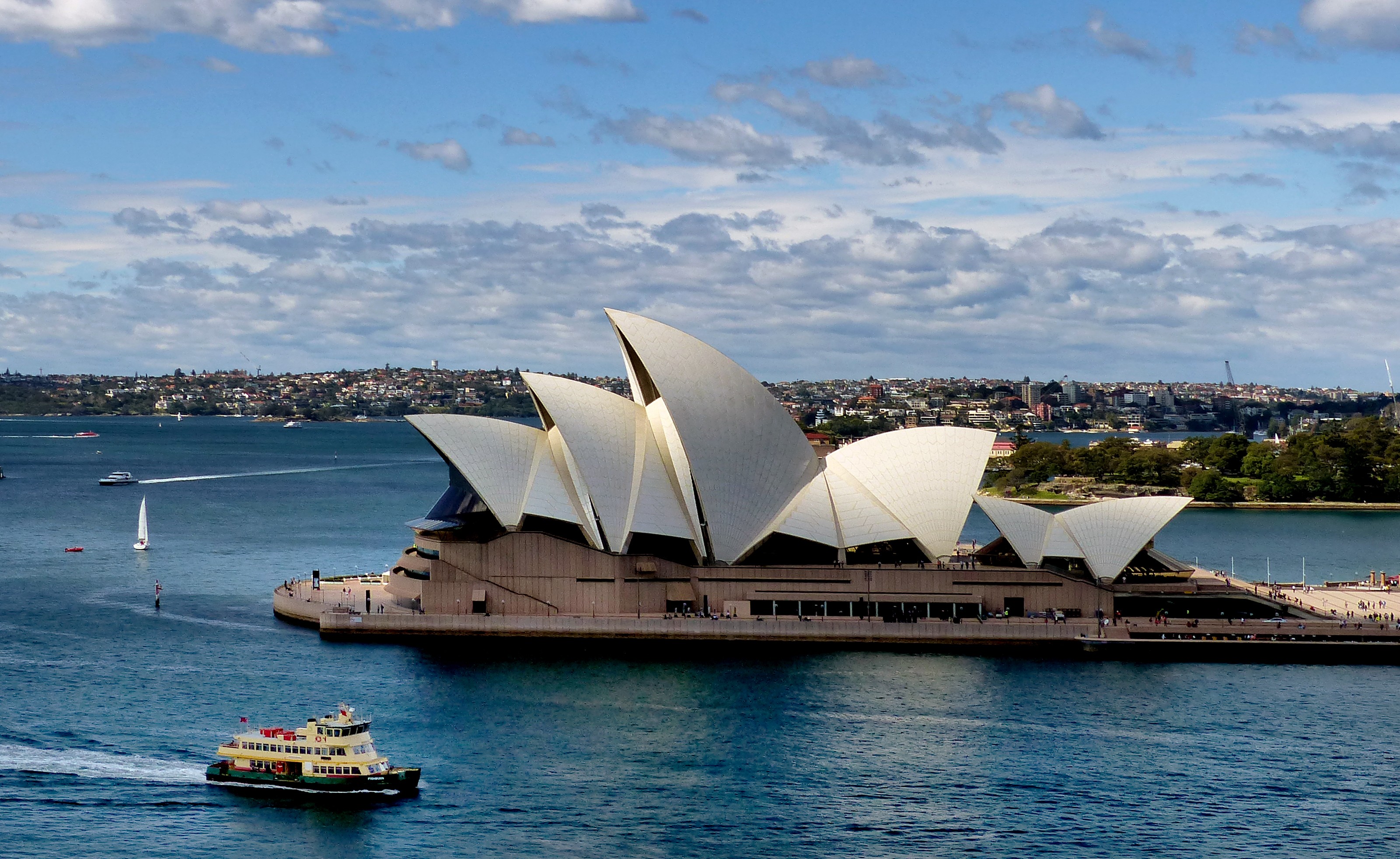 Current photograph of Sydney Opera House in Sydney.